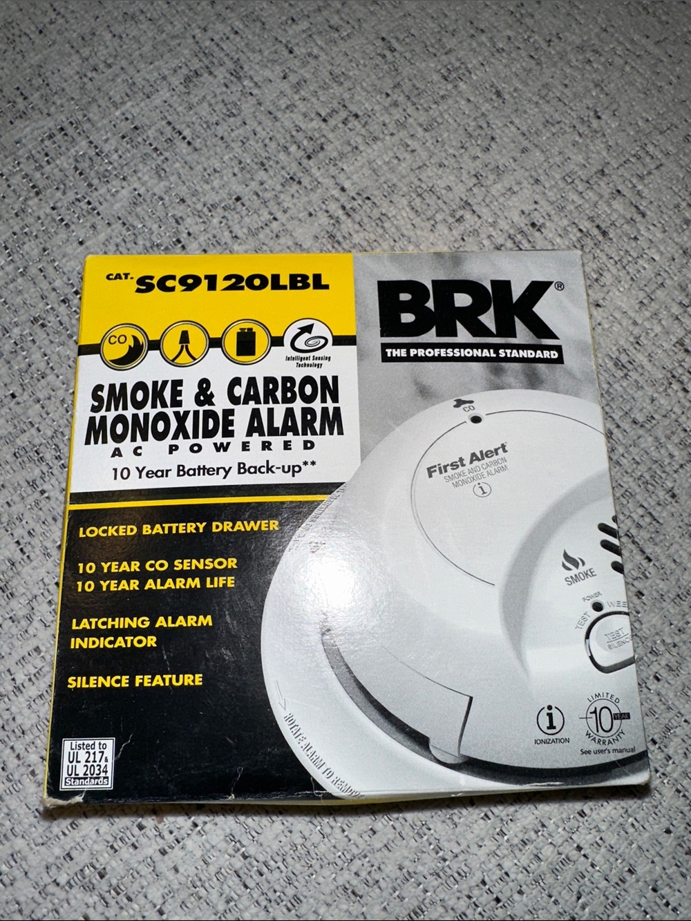 Smoke & Carbon Monoxide Alarm (White) - AC Powered with 10-Year Battery Backup